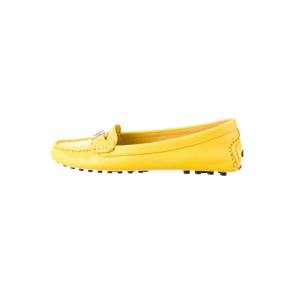 Womens Tory Burch Yellow Leather Kendrick Drivers Loafers Shoes-7